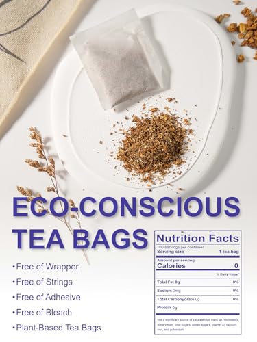Image of TeeLux Burdock Root Tea Bags, Caffeine-Free Herbal Tea, Smooth Mellow Flavor, Lightly Toasted Aroma, Hot or Iced, 100 Count