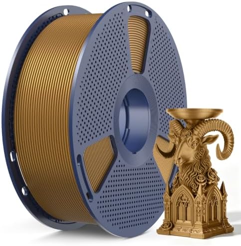 SUNLU PLA Metallic Filament 1.75 Marrakesch Bronze, Filament Metall PLA | Metallischer Glanz 3D Drucker Filament, kein Lackieren oder Polieren Nötig, 1KG Spule (2,2 lbs), Maßgenaui