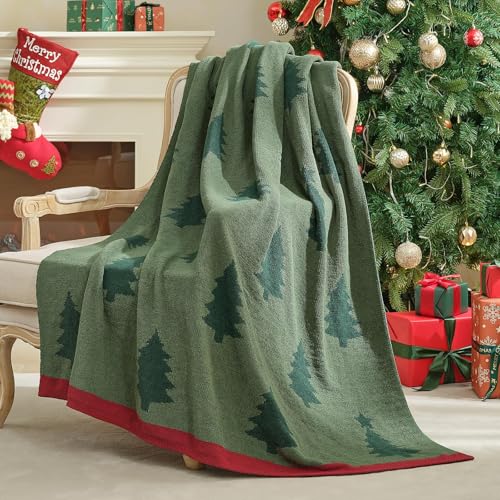 Amélie Home Christmas Knit Throw for Couch...