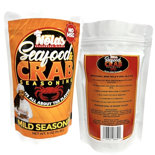 Miss Nola Crab and Shrimp Boil, Crab Seasoning, Fresh Seasoning Seasoning, Shellfish and Seafood, 5oz