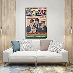 Poster Beatles HD 2 sur toile – Décoration murale – Pour salon, chambre à coucher – Sans cadre : 30 x 45 cm - Les Beatles, Paul McCartney, John Lennon, RIngo Starr, George Harrison Poster Beatles HD 2 sur toile - Décoration murale - Pour salon, chambre à coucher - Sans cadre : 30 x 45 cm – Image 5