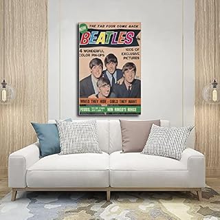 Poster Beatles HD 2 sur toile – Décoration murale – Pour salon, chambre à coucher – Sans cadre : 30 x 45 cm - Les Beatles, Paul McCartney, John Lennon, RIngo Starr, George Harrison Poster Beatles HD 2 sur toile - Décoration murale - Pour salon, chambre à coucher - Sans cadre : 30 x 45 cm – Image 5