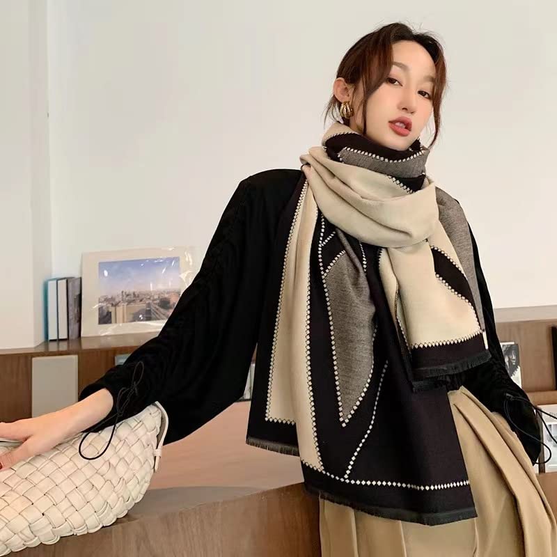iCuviy Large Soft Scarves Pashmina Shawls & Wraps for Women Cashmere Feel Women's Scarves - Image 3