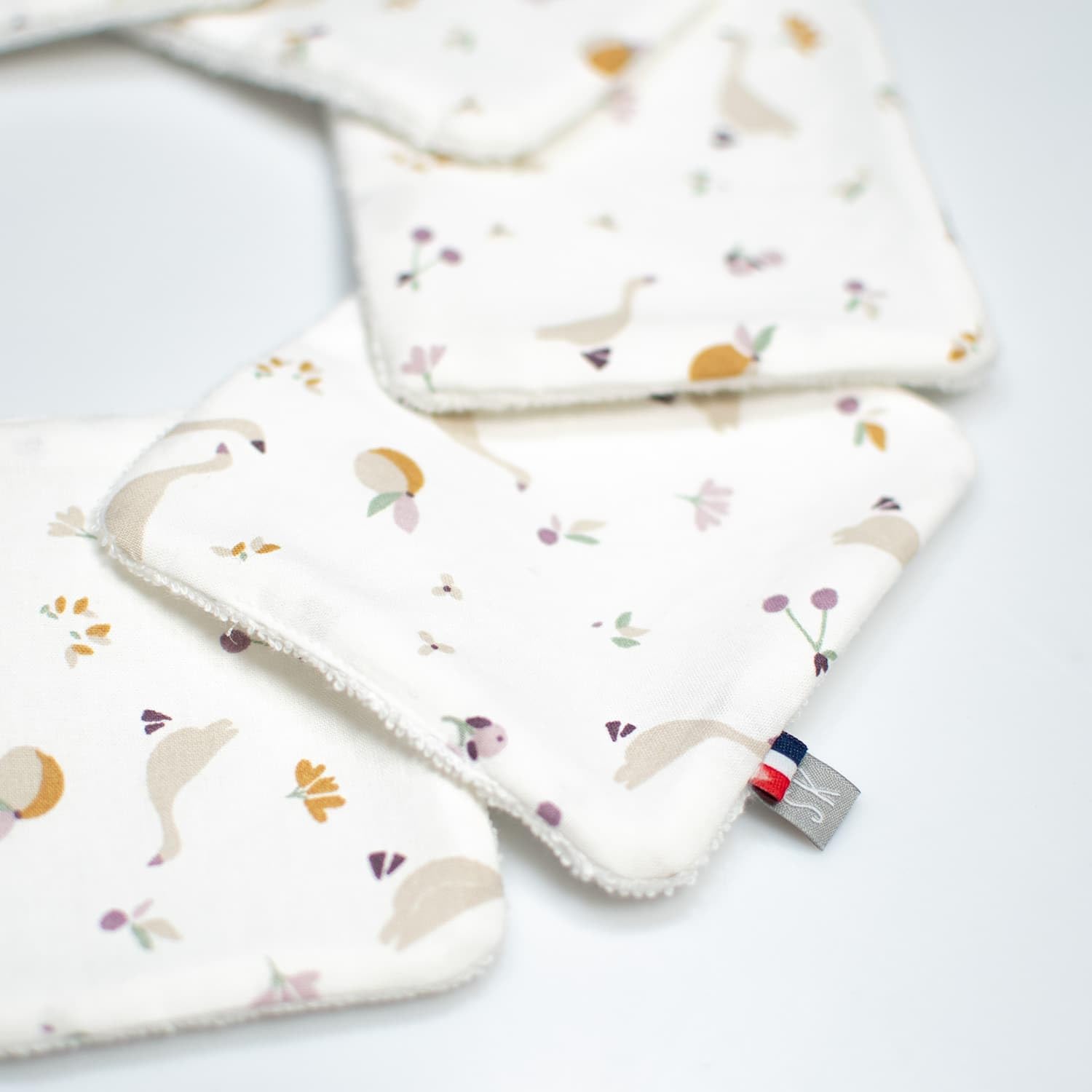 Lingettes bébé lavables SEVIRA KIDS 8 pièces 10x10 cm Made in France