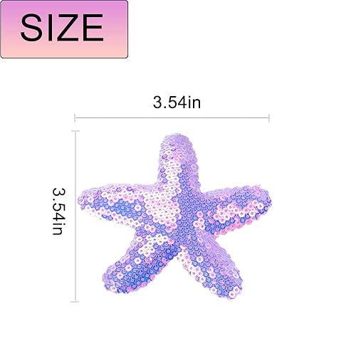 Miniatura 2 de Pinzas para el cabello con lentejuelas y estrellas de mar, pasadores de pelo con purpurina de cocodrilo para mujeres y niñas, accesorios para el