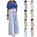 Summer 2 Piece Sets for Women Floral Outfits V Neck Batwing Sleeve Shirts Flower Print Wide Leg Pants Business Suit Sky Blue