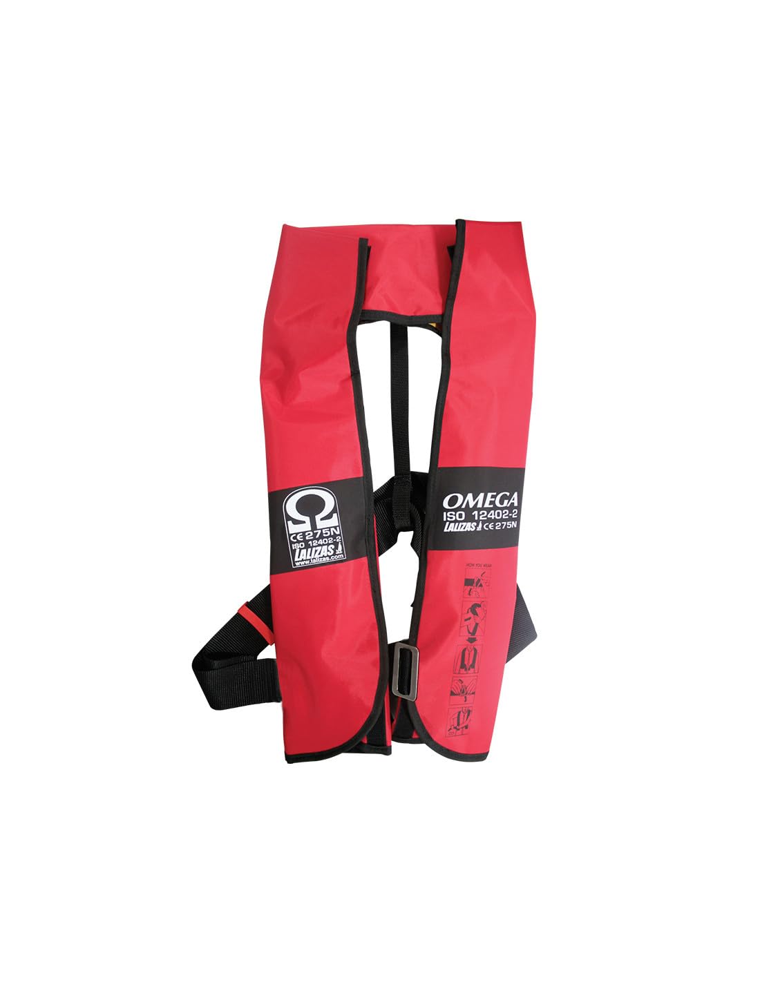 Lalizas Omega Rettungsweste, Unisex, Erwachsene, rot, automatisch