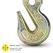 G70 5/16 Chain Hook Heavy Duty Clevis Grab Hook for 5/16 Inch Grade 70 Chain - for Trailer Truck Transport Yellow Chromate Finish (4Pack)