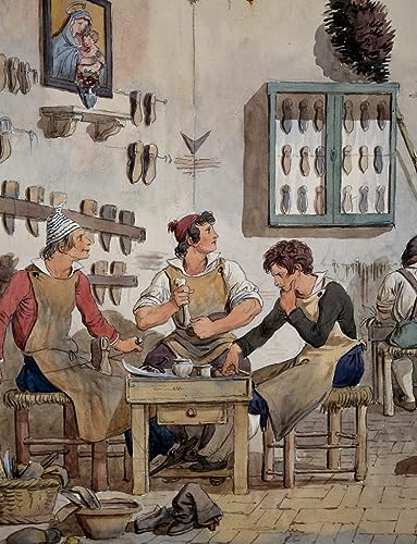 Image sur toile de la peinture d'Achille Pinelli pour votre chambre 60x90cm