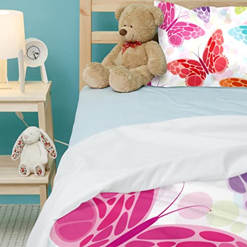 Parure de lit housse de couette papillons colorés pour illuminer votre chambre