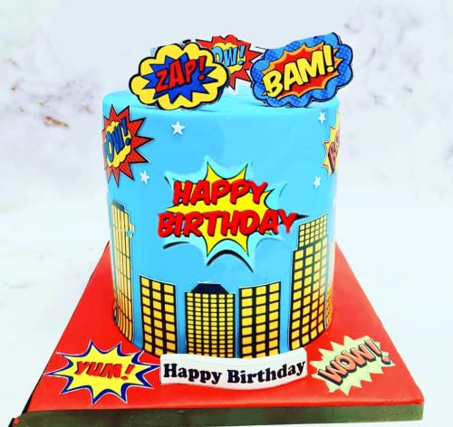 Gallarato GALLARATO-98881 Superhero Birthday Cake Topper Happy Birthday Cake Decorations thumb #7