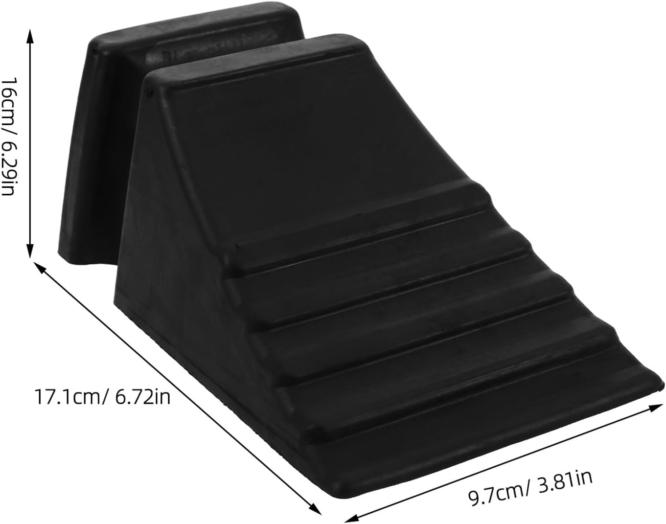Heavy Duty Rubber Wheel Chock, Portable Car Tire Stopper Block, Anti-Skid Parking Wheel Stopper for Cars, Trucks, Rvs, Garage Use, Solid 0.3kg Rubber Immobilizer