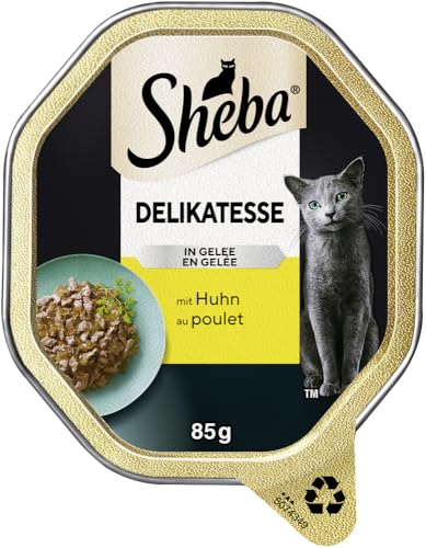 Sheba Schale Nassfutter für Katzen Delikatesse in Gelee mit Huhn 2 x 11 x 85g 1