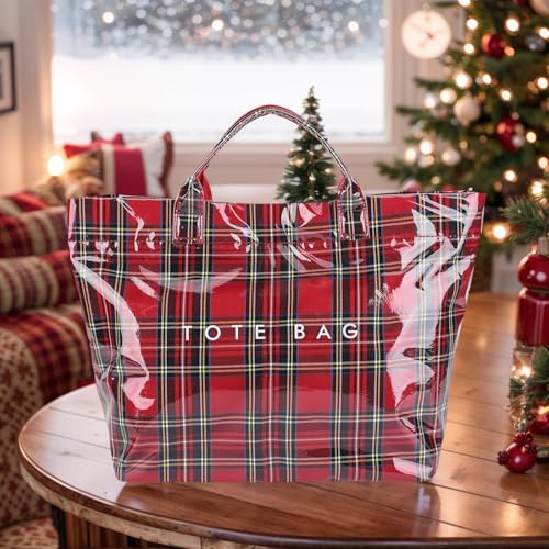 Image of Lushandy PVC Tote Bag for Women Jelly Beach Bag Top Handle Hobo Handbag