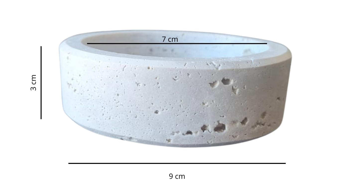Teelichthalter aus Travertin Ø 9 cm – Edler Kerzenhalter aus Naturstein für Tealights | Stilvolle Tischdeko & Weihnachtsdekoration – Handgefertigt in Italien – Kalu Creations