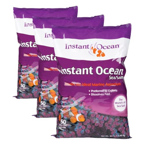 Image of Instant Ocean Sea Salt, for Marine Aquariums, Fast Dissolving, 50 Gallon (Pack of 3)