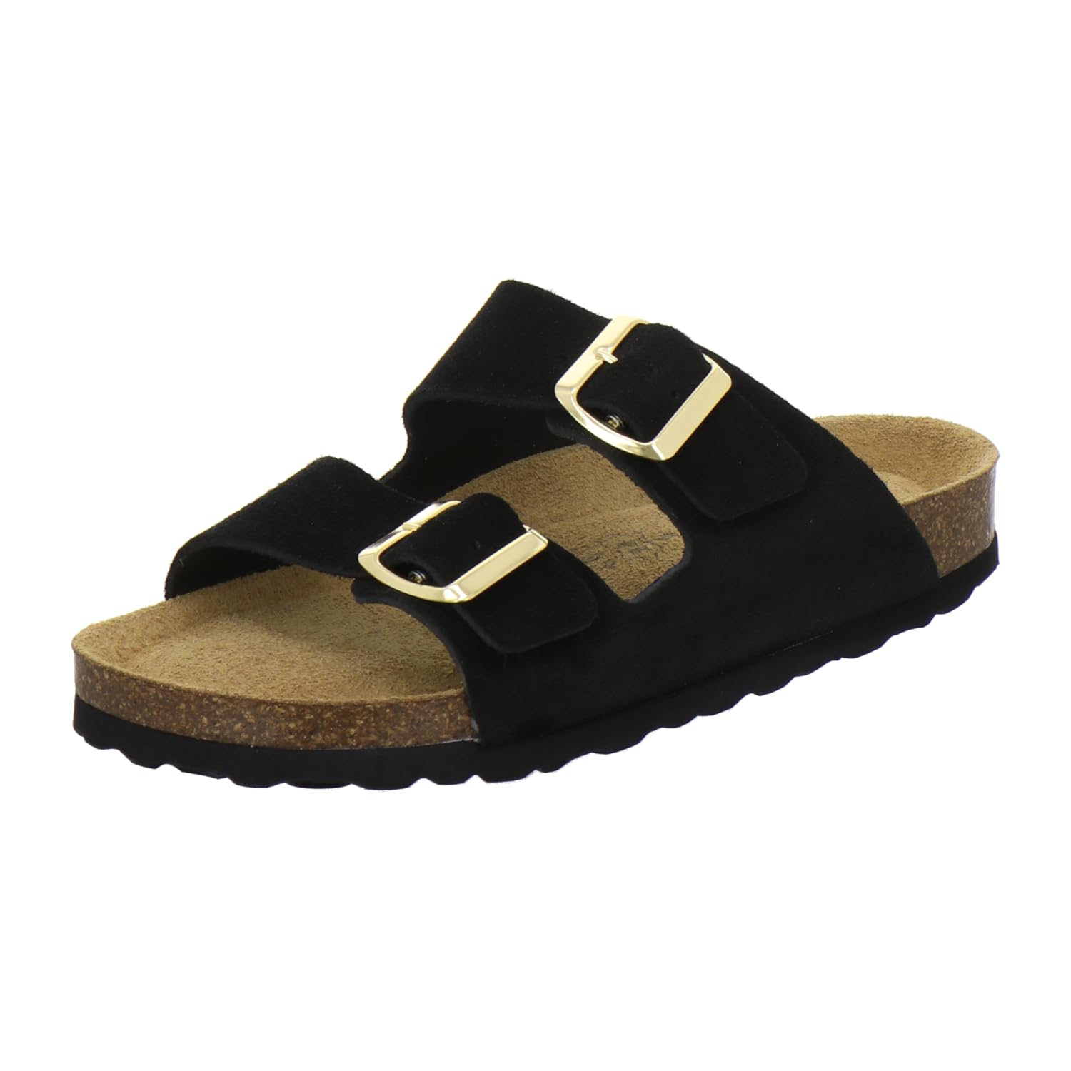 Mules Polyvalentes Intérieur Extérieur Mules Femme Tendance AFS-Schuhe 2112 - Cuir Véritable - Fabriqué En Allemagne - Velours Océan - Pointures 36 à 45 EU - Confort Et Polyvalence