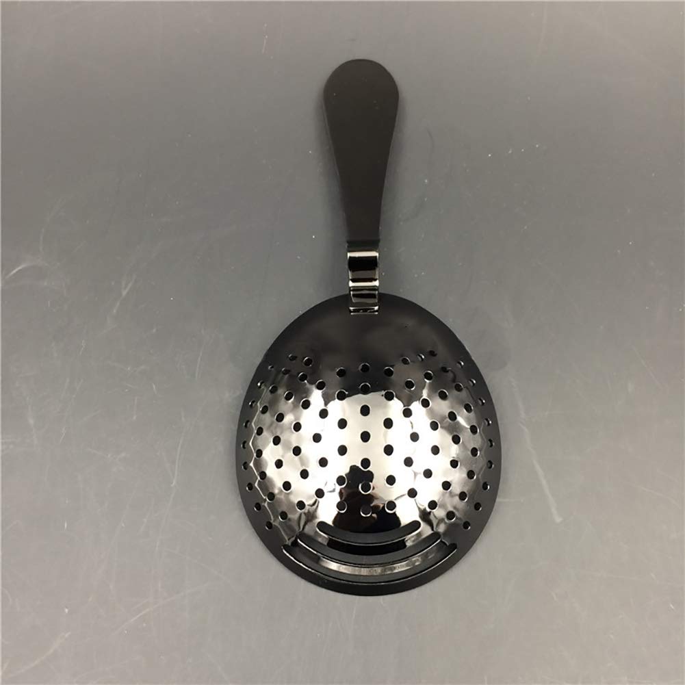 Stainless Steel 304 Cocktail Strainer Julep Strainer Barware Tool-black 16.4cm(6.5inch)