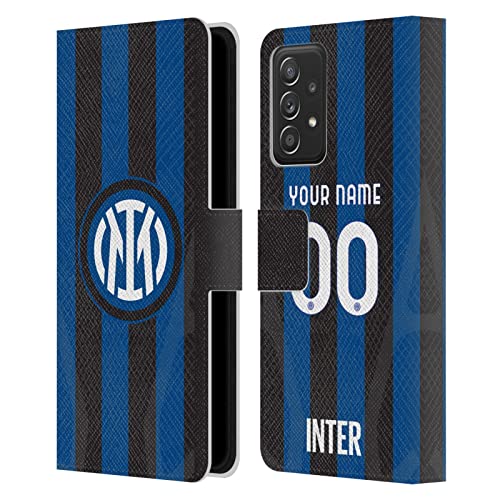 Housse cuir Galaxy A52 Inter Milan fini premium et fentes portefeuille