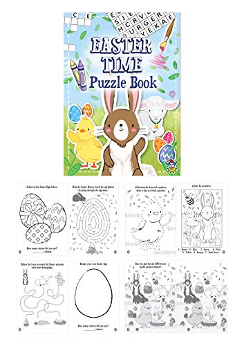 Henbrandt 12 A6 Mini Easter Puzzle Activity Books -Girls/Boys/Kids