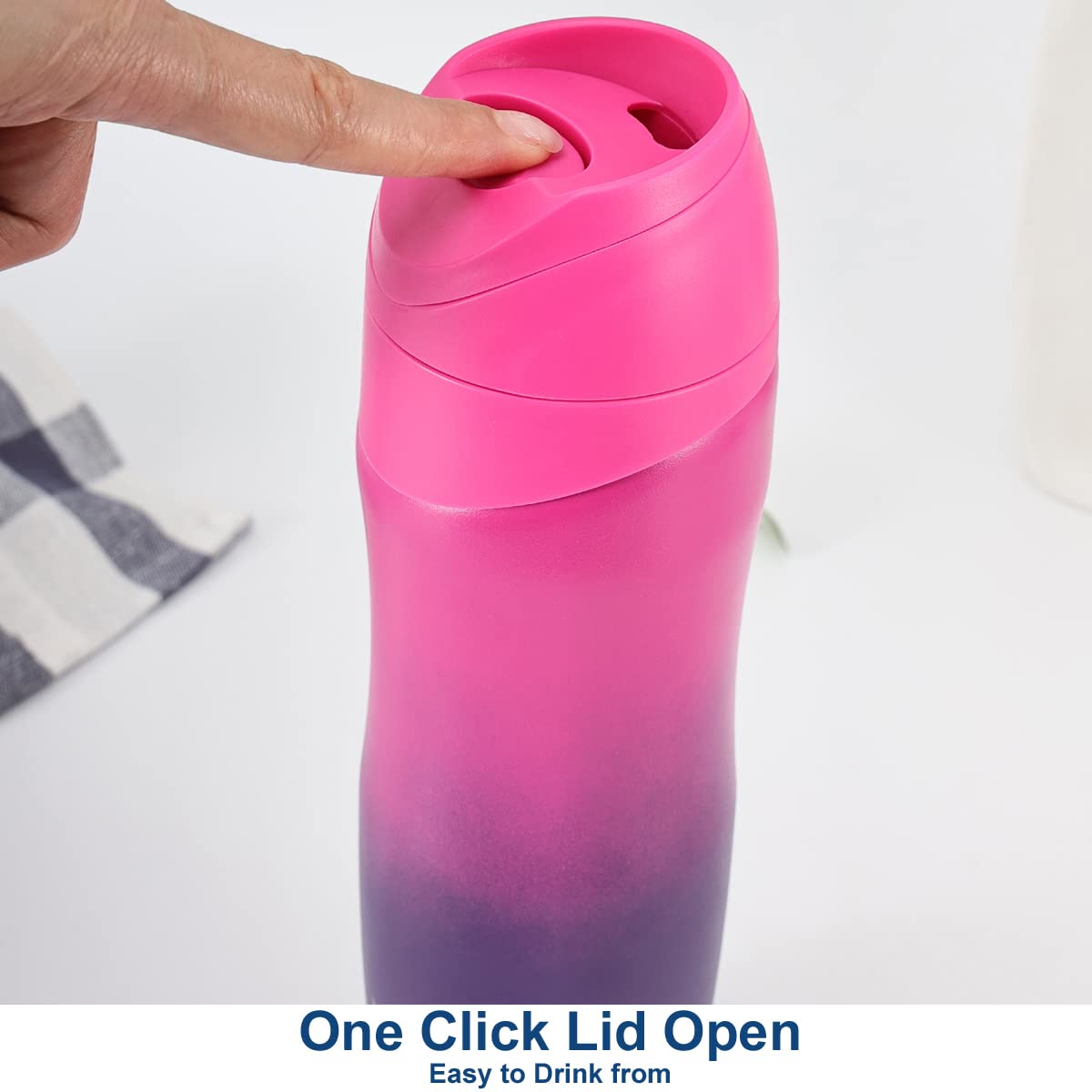 Sophie & Jasmine London Tazza Termica Da Viaggio 480ml – Acciaio Inox Isolato, Doppia Parete, Tenuta Stagna – Thermos Per Caffè E Tè Caldo – Ideale Per Ufficio, Gite E Sport - 2