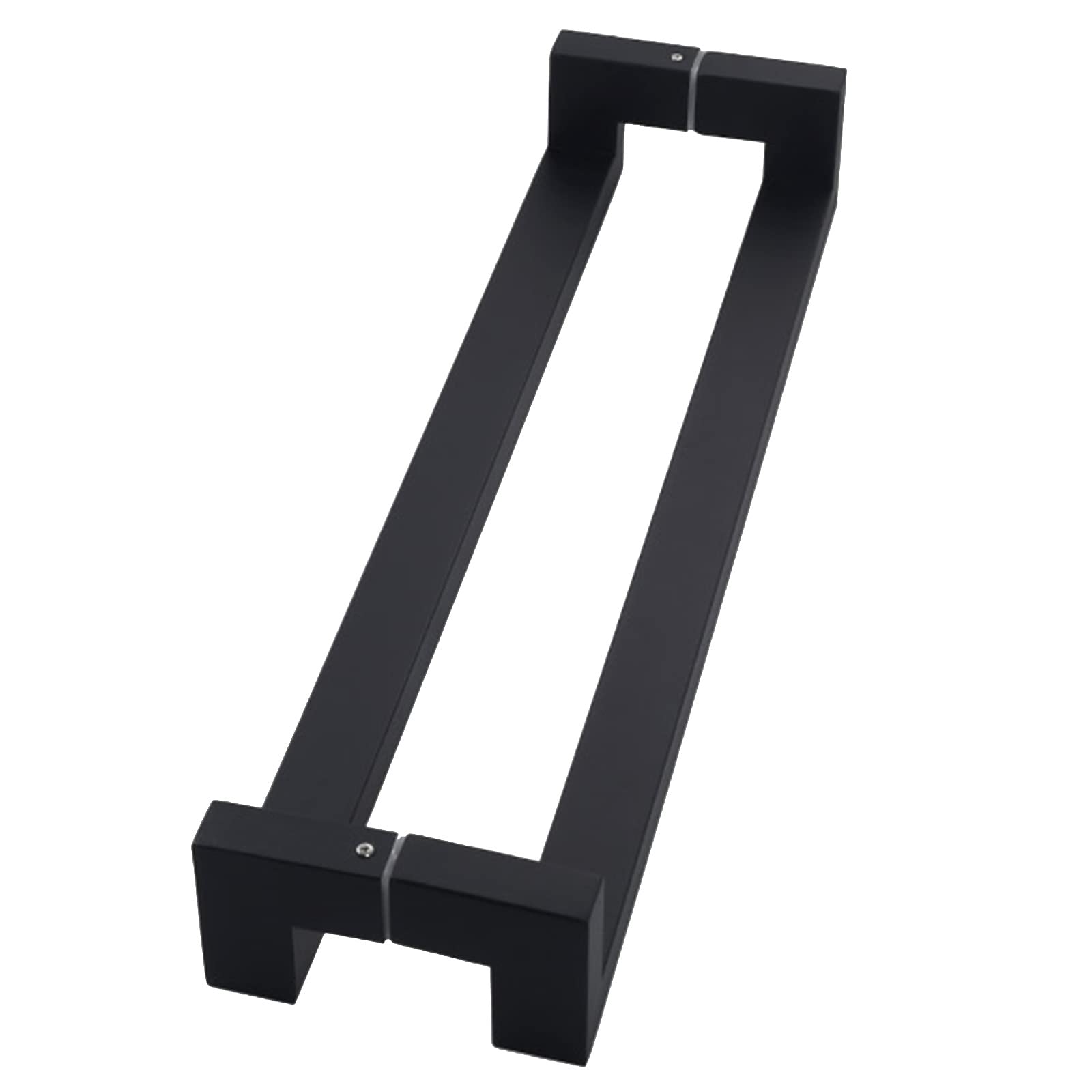 DFGHNBVC Sliding Barn Door Handle - 80Cm Long Push Pull Handle For Interior Exterior Doors, Square Bar Design, Double-Sided Entry Handle For Garage, Silver Finish,Black-80Cm/2.6Ft