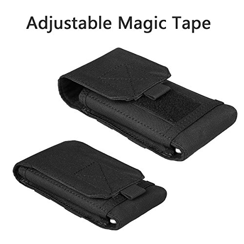 IronSeals 2 Pack Tactical Molle Phone Holster Pouches, Universal Belt Waist Bag for iPhone 13 Pro Max/13 Pro/13/13 Mini/12 Pro Max/12 Pro/12/11 Pro Max/11/X/8 Plus, Samsung S21/S20/S10/S9/S8, Size L - Thumbnail 2