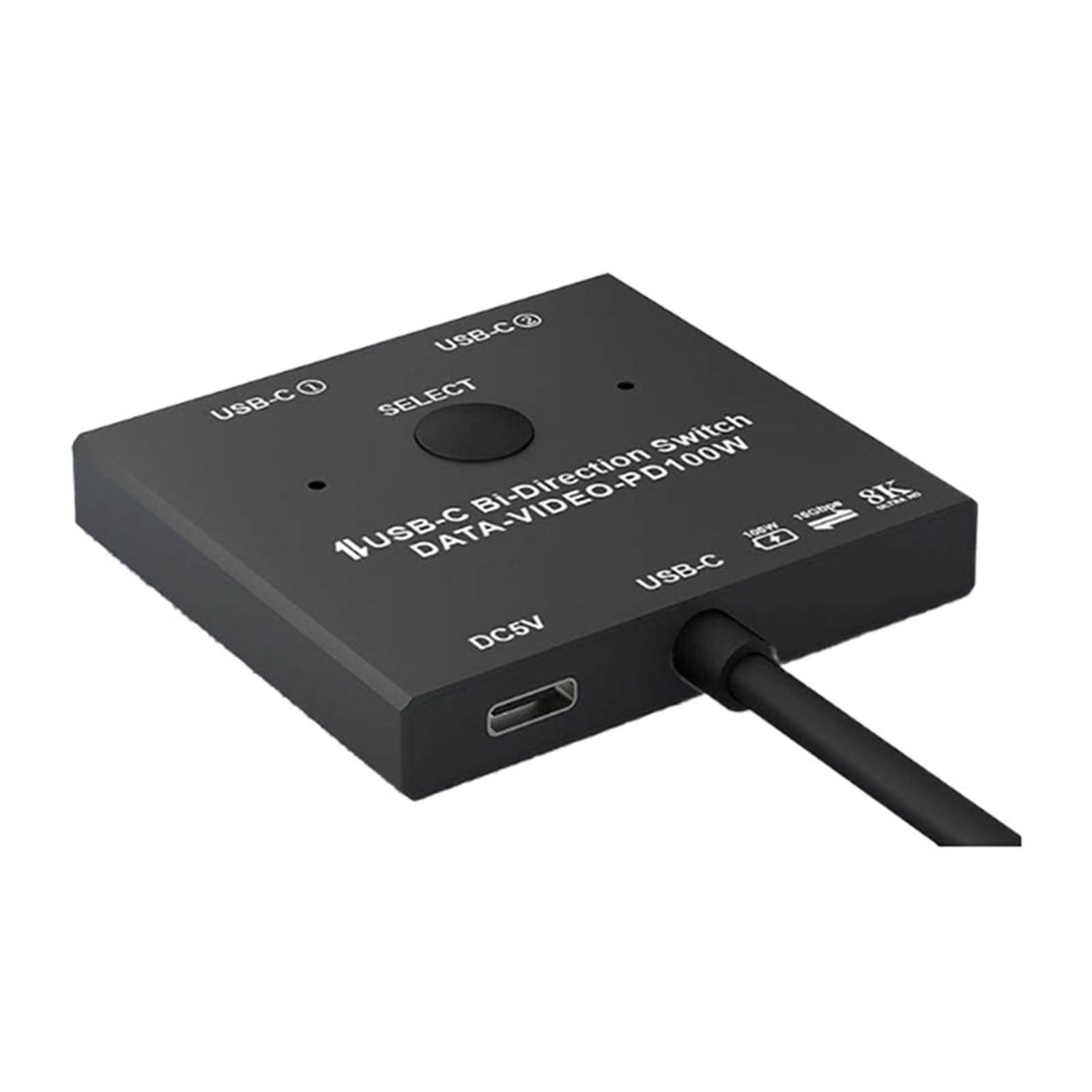 Bi-Directional 8K USB C KVM Switch USB3.1 Type-C Splitter Cable for Video 8K@30Hz 4K@120Hz PD 100W 10Gbps-image-8