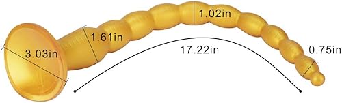 Miniatura 7 de Juguetes sexis de 17 pulgadas con ventosa fuerte, juguetes anales de silicona médica, masaje de próstata, dilatador de ano, bola anal para