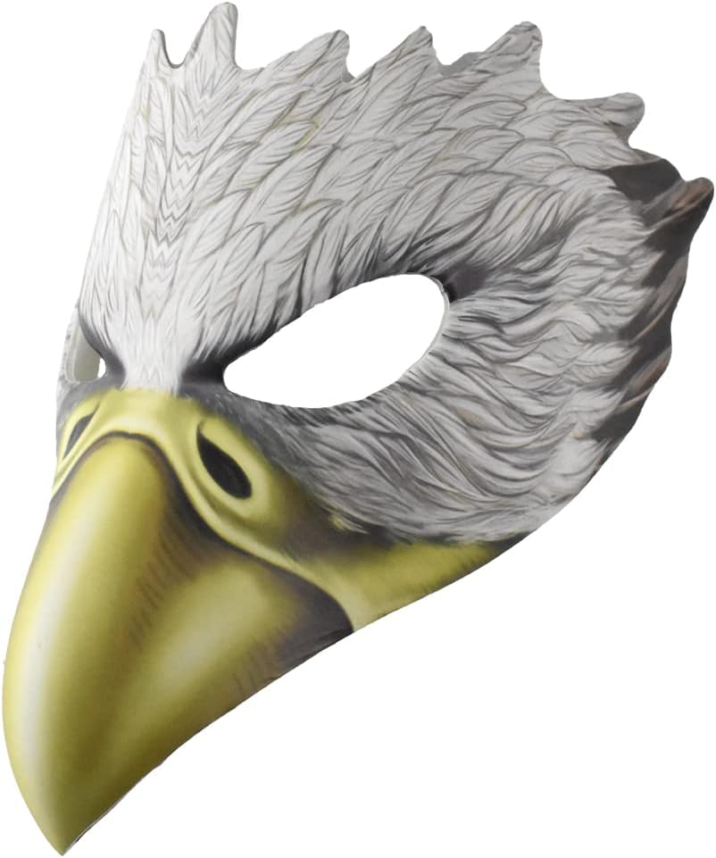NOVELTY GIANT WWW.NOVELTYGIANT.COMJumbo Bald Eagle Patriotic Costume Mask Realistic Printed Accessory White