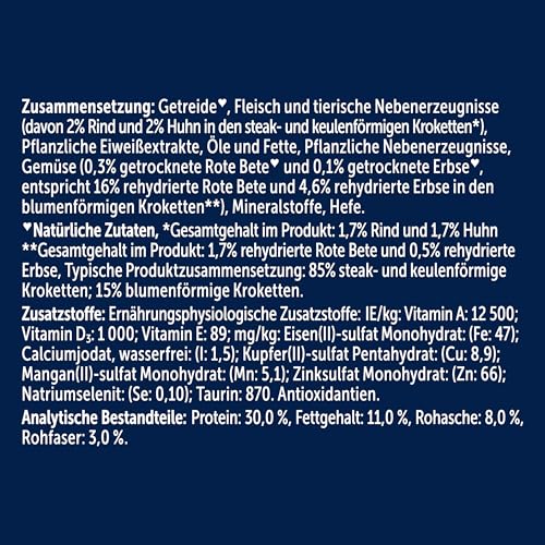 Felix Doppelt Lecker Katzenfutter trocken mit Rind & Huhn und reich an Rote Bete, 6er Pack (6 x 2kg) – Bild 3