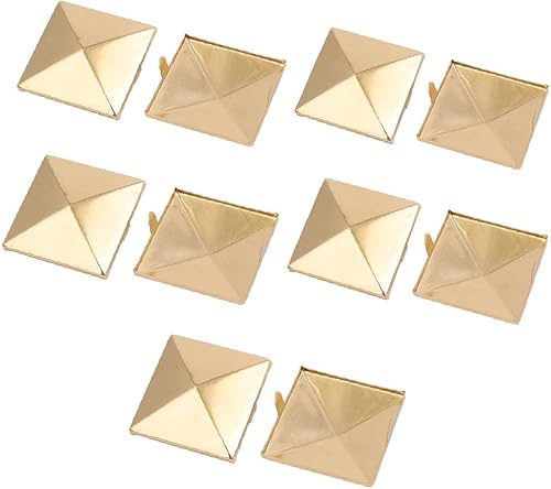 X-DREE 10pcs 35mm Square Shaped Paper Brad Gold Tone for Scrapbooking DIY Craft(10pcs 35 mm en forma de papel Brad Gold Tone para Scrapbooking DIY