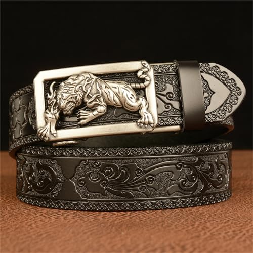 Western Simple Belt Animal Buckle for Husband Boyfriend Wide Belt Animal Buckle Men Western Automatic Belt3