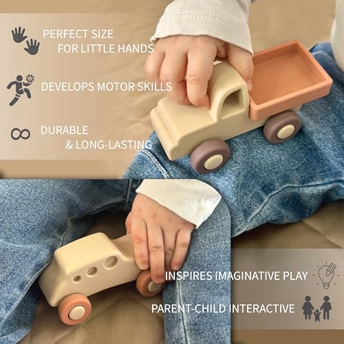 Image of Silicone 3-in-1 Montessori Cars for Kids 3+ Years, Baby Toys, Soft Baby Teething Toys, Sensory Developmental Education Toys for Toddler Baby, Infant Toys, Set of 3 (Multicolor 1)