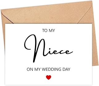 To My Niece On My Wedding Day Greeting Card - Wedding Congratulations Card