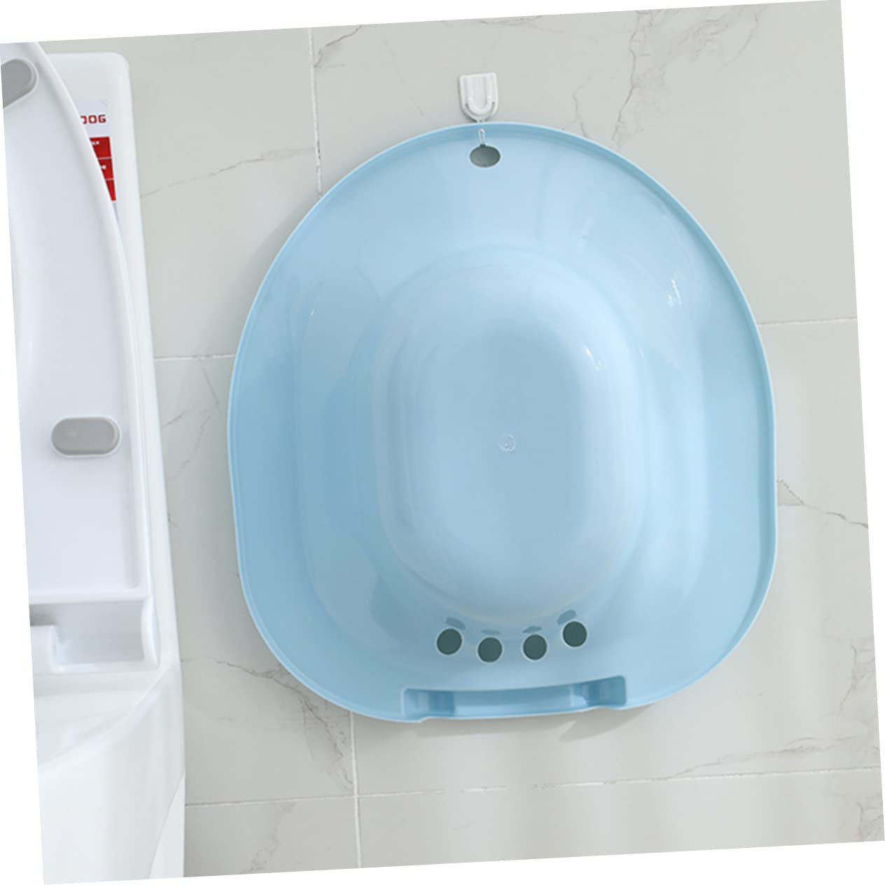 CHILDWEET Inodoro Asiento Diseño de Antideslizante Plástico Azul Baño Fácil de Limpiar para y Adecuado para Cuidado Posparto y Postoperatorio