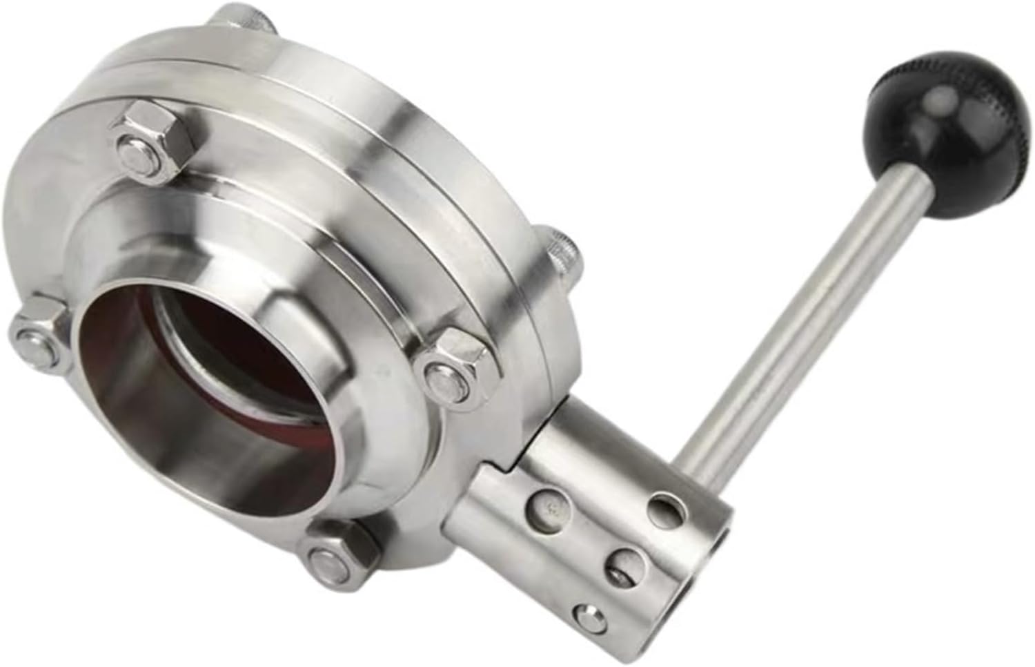 SS304 2-1/4'' 57mm Pipe OD Sanitary Weld Butterfly Flow Control Valve Dairy Product Homebrew Beer Butterfly valves