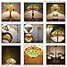 WERFACTORY Tiffany Table Lamp Green Yellow Stained Glass Dragonfly Style Bedside Lamp Reading Desk Light 12X12X18 Inches Decor Bedroom Living Room Home Office S009G Series