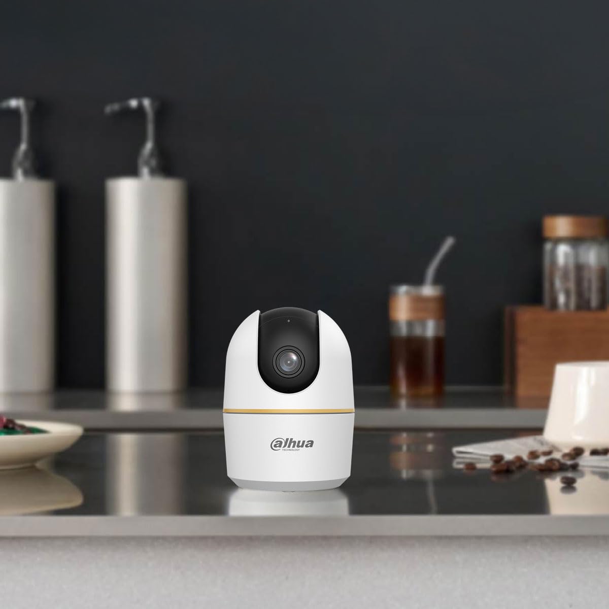 DAHUA Hero A1 - Telecamera di sicurezza WiFi da 3 MP con funzione di rotazione e inclinazione, riconoscimento personale, sirena, tracciamento intelligente