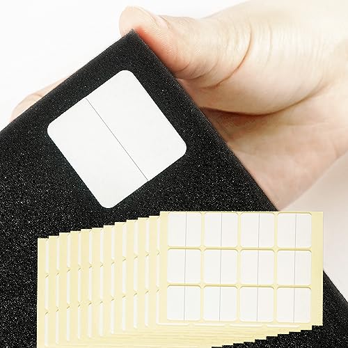 Bakulala 144 Pack Double Sided Tape Squares for Acoustic Foam, Heavy Duty Wall Adhesive Mounting Tape Removable Mounting Squares with Tear Strip Easy to Install for Soundproofing Panels