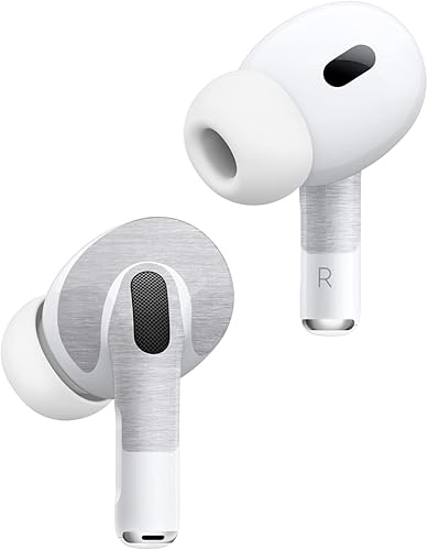 Miniatura 2 de MightySkins - Fundas compatibles con Apple AirPods Pro 2, aluminio cepillado, protectora, duradera y única, fácil de aplicar, quitar y cambiar de