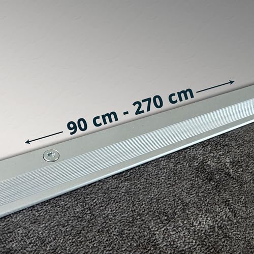 ufitec® Profi Smart Profilsystem für Vinylböden und Designböden geeignet für Belagshöhen von 5-9 mm - ALU eloxiert - SILBER - (Abschlußprofil - Länge: 100 cm, Silber)