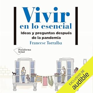 Diseño de la portada del título Vivir en lo esencial