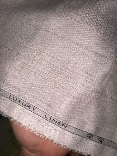 Lin italien de luxe à rayures argentées pour des robes d'exception - 6