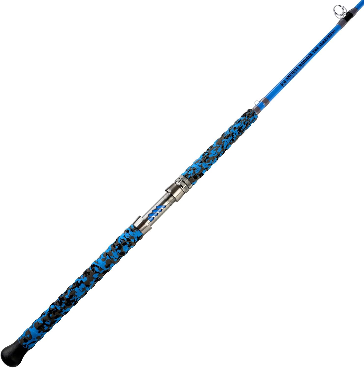 ANCIENT MARINER Catfish Fishing Rods, 7'6" One-Piece Glow with Black Light Ancient Mariner Albatross Catfishing Casting Rod, Medium Heavy