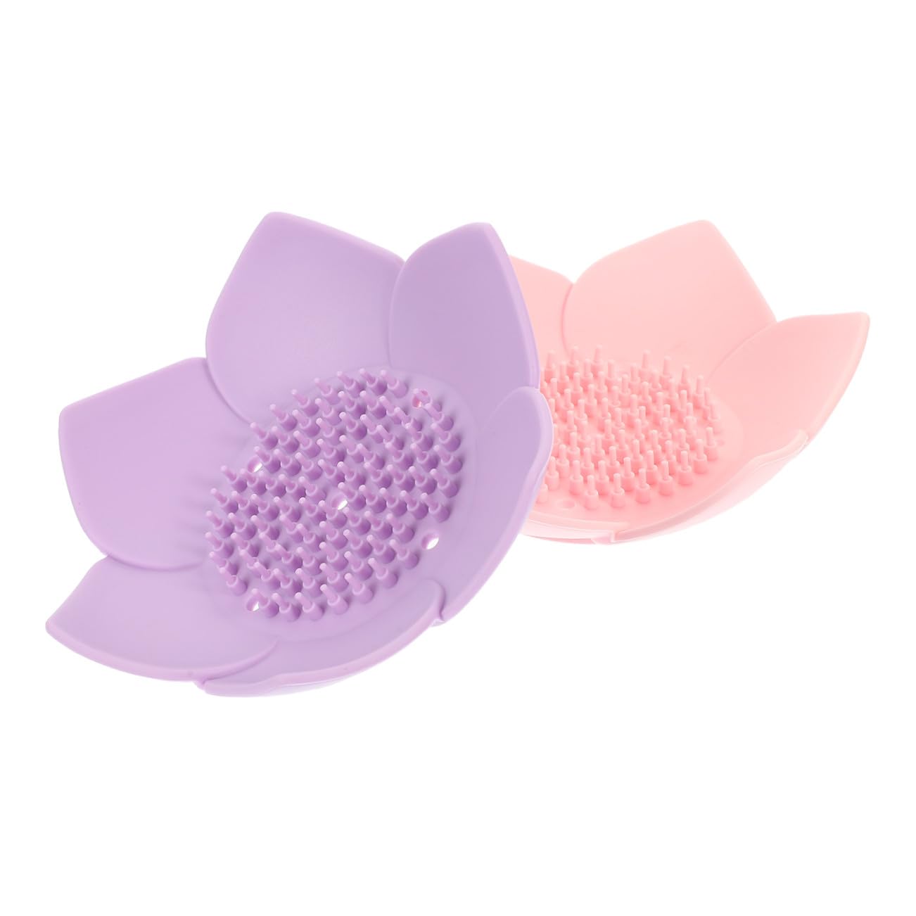 MAGICLULU 4 Set Di Portasapone Da Bagno Portasapone in Silicone Vassoio Di Drenaggio Piccolo Contenitore Design Moderno 2 Pezzi * 4