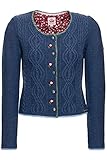 Peppt jede Jeans auf Spieth & Wensky Damen Dirndl-Strickjacke Jeansblau, Jeansblau, M