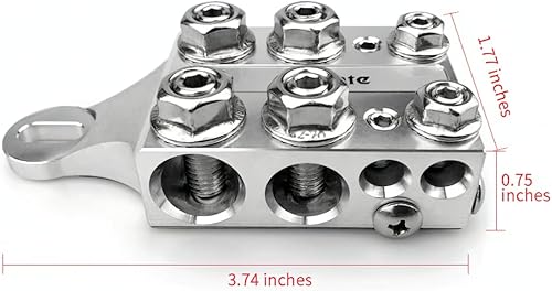 Miniatura 2 de Vgate Conector de terminal de batería de 20 vías, soporte de orificios de múltiples tamaños, calibre 8AWG hasta 40 (XL) AWG, para batería de litio o