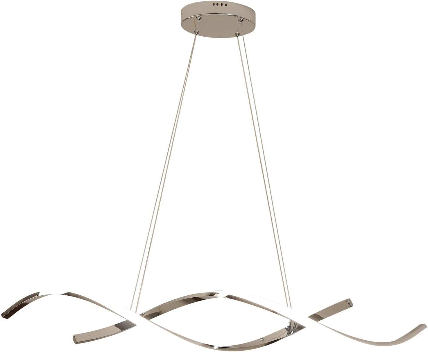 Dining Room Light fixtures Over Table,Dimmable Chandeliers for Dining Room,L35.4in Chrome Chandelier,Height Adjustable Pendant Lights Kitchen Island 21W(Chrome Plated)