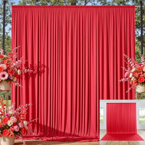 Cortinas de Fondo Rojo 10x12 ft para Fotografía miniatura 1